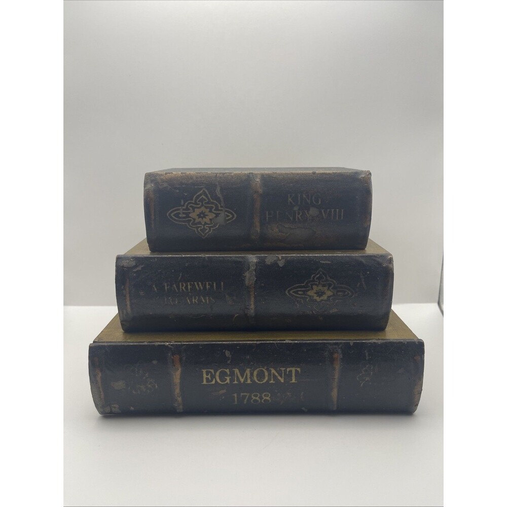 Broyhill Set of 3 Decorative Faux Book Boxes King Henry VIII Egmont